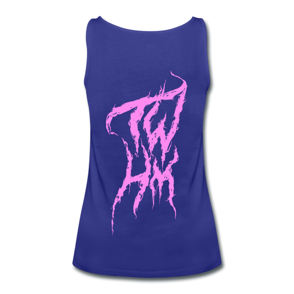 TWHM Fire Graffiti Pink Letter Women’s Premium Tank Top - royal blue