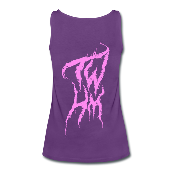 TWHM Fire Graffiti Pink Letter Women’s Premium Tank Top - purple