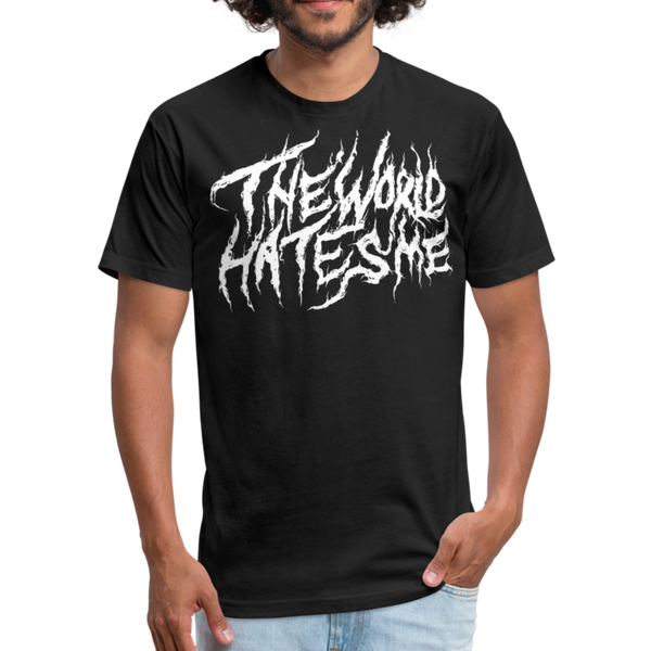 TWHM Fire Graffiti White Letter Fitted Cotton/Poly T-Shirt by Next Level - black