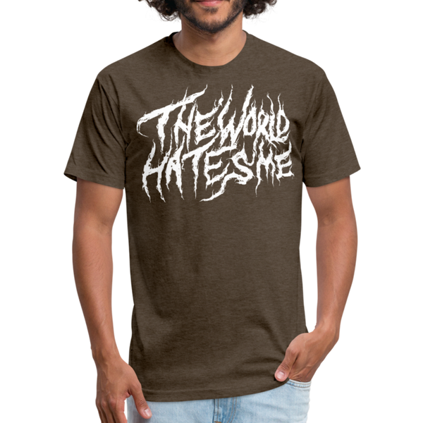 TWHM Fire Graffiti White Letter Fitted Cotton/Poly T-Shirt by Next Level - heather espresso