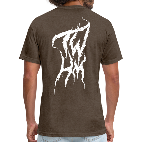 TWHM Fire Graffiti White Letter Fitted Cotton/Poly T-Shirt by Next Level - heather espresso