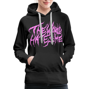 TWHM Fire Graffiti Pink Letter Women’s Premium Hoodie - black