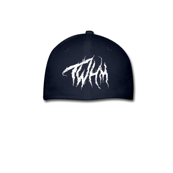 TWHM Fire Graffiti White Letter Baseball Cap - navy