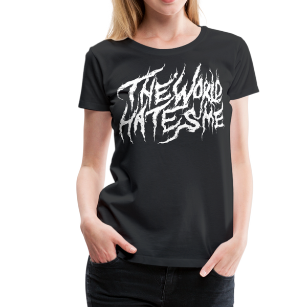 TWHM Fire Graffiti White Letter Women’s Premium T-Shirt - black