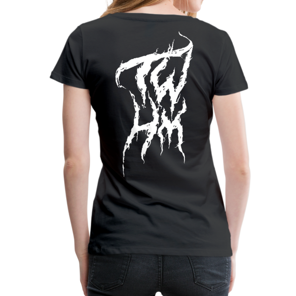 TWHM Fire Graffiti White Letter Women’s Premium T-Shirt - black