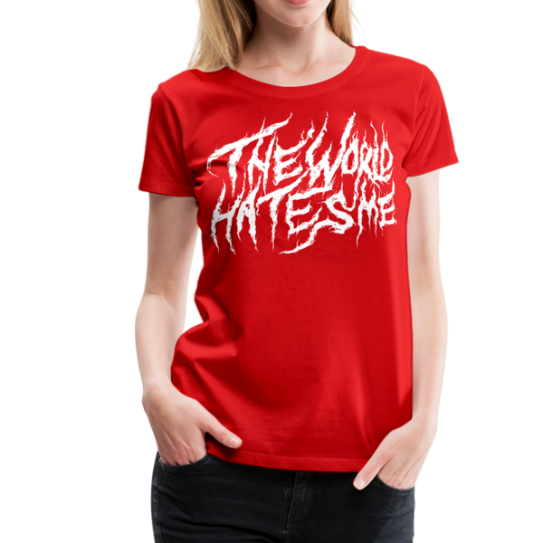 TWHM Fire Graffiti White Letter Women’s Premium T-Shirt - red