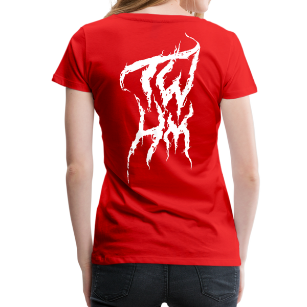 TWHM Fire Graffiti White Letter Women’s Premium T-Shirt - red