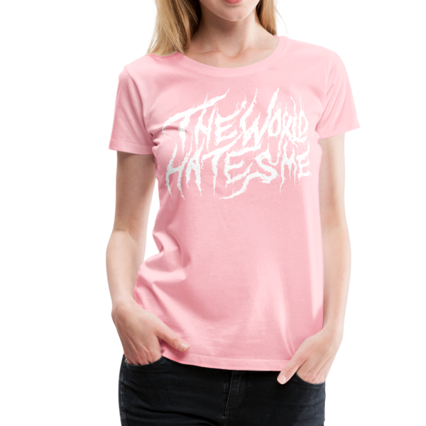 TWHM Fire Graffiti White Letter Women’s Premium T-Shirt - pink