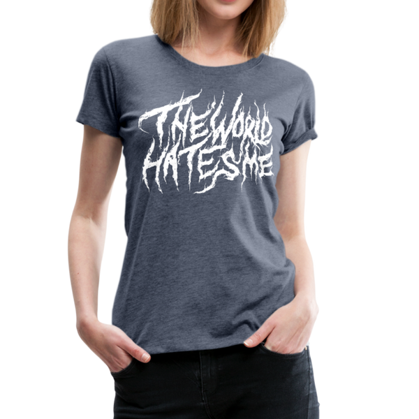 TWHM Fire Graffiti White Letter Women’s Premium T-Shirt - heather blue