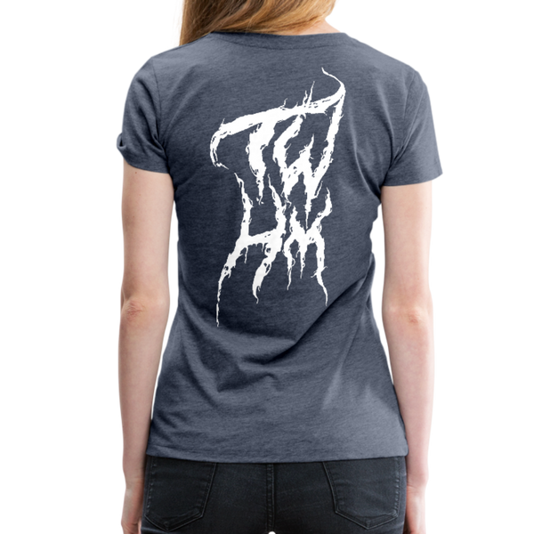 TWHM Fire Graffiti White Letter Women’s Premium T-Shirt - heather blue