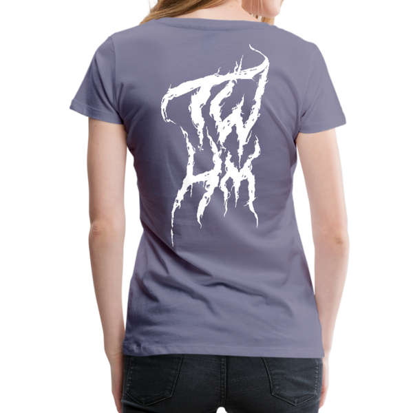 TWHM Fire Graffiti White Letter Women’s Premium T-Shirt - washed violet