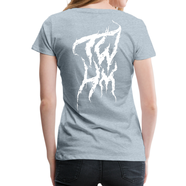 TWHM Fire Graffiti White Letter Women’s Premium T-Shirt - heather ice blue