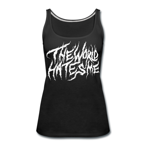 TWHM Fire Graffiti White Letter Women’s Premium Tank Top - black