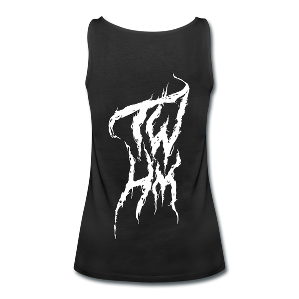 TWHM Fire Graffiti White Letter Women’s Premium Tank Top - black