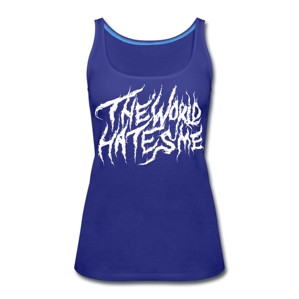 TWHM Fire Graffiti White Letter Women’s Premium Tank Top - royal blue