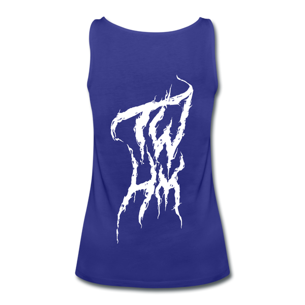TWHM Fire Graffiti White Letter Women’s Premium Tank Top - royal blue