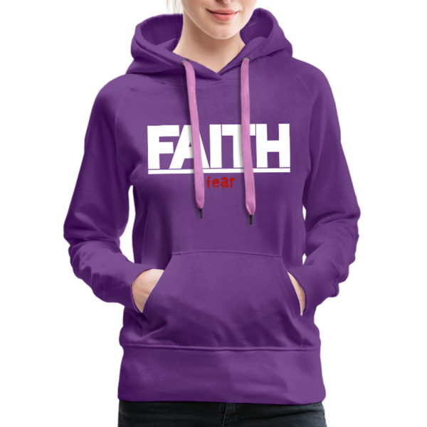 FAITH over fear Women’s Premium Hoodie - purple