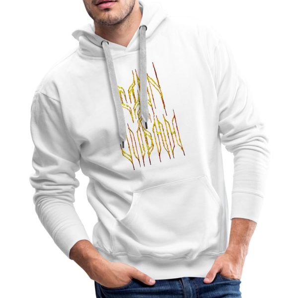 Lion Of Judah Tribal Gold Men’s Premium Hoodie - white