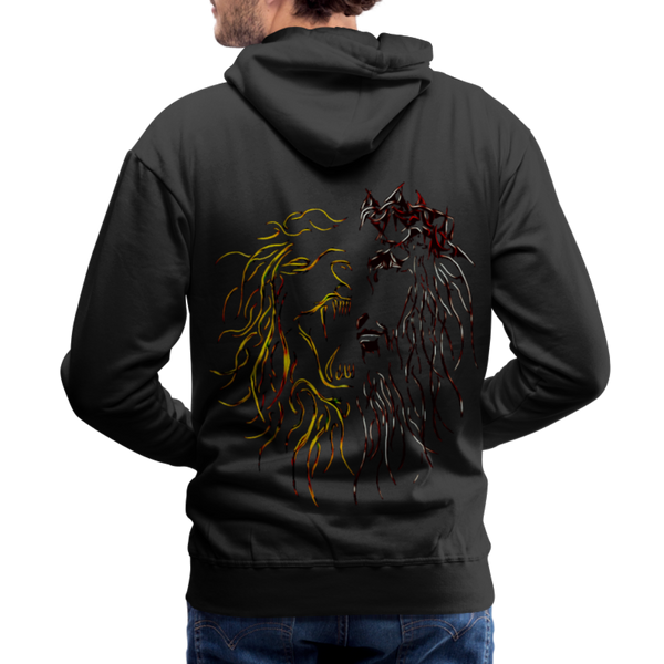 Lion Of Judah Tribal Gold Men’s Premium Hoodie - black