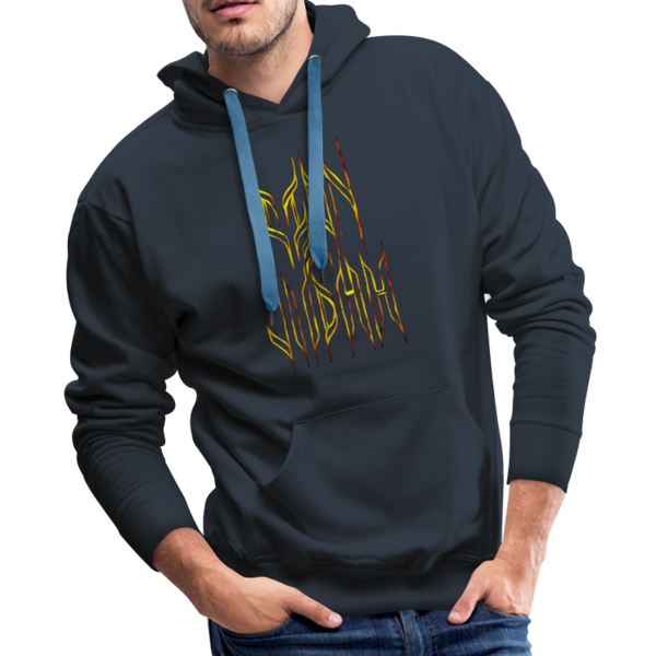 Lion Of Judah Tribal Gold Men’s Premium Hoodie - navy