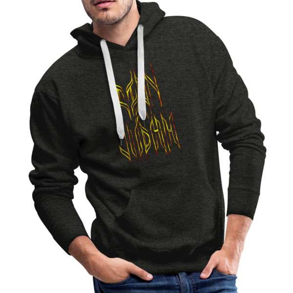 Lion Of Judah Tribal Gold Men’s Premium Hoodie - charcoal gray