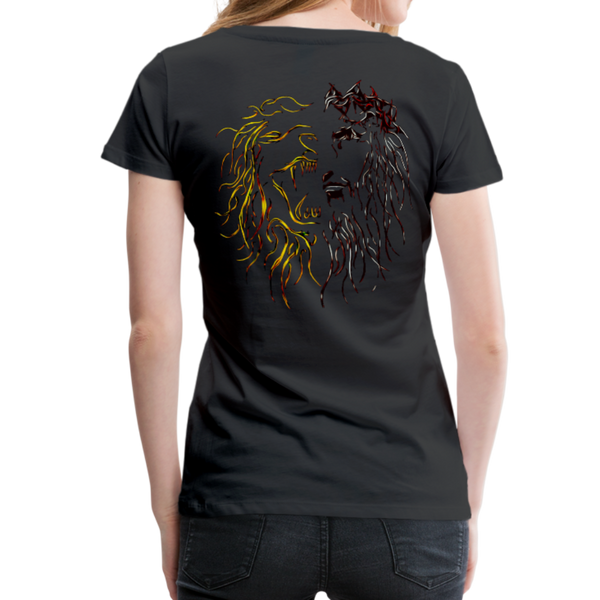 Lion Of Judah Tribal Gold Women’s Premium T-Shirt - black