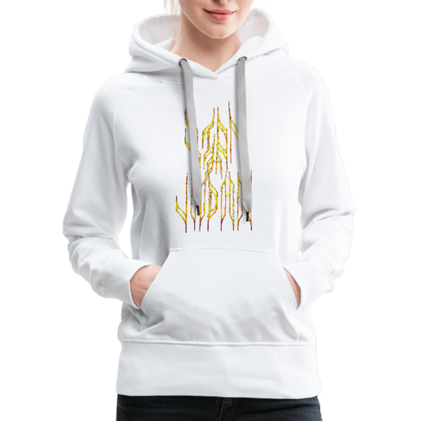 Lion Of Judah Tribal Gold Women’s Premium Hoodie - white