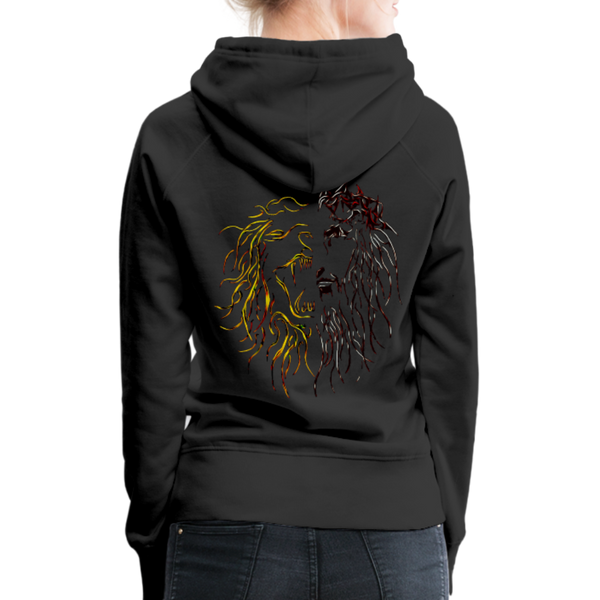 Lion Of Judah Tribal Gold Women’s Premium Hoodie - black