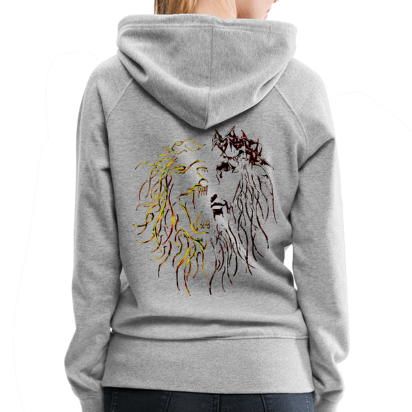 Lion Of Judah Tribal Gold Women’s Premium Hoodie - heather gray