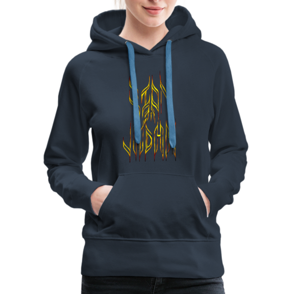 Lion Of Judah Tribal Gold Women’s Premium Hoodie - navy
