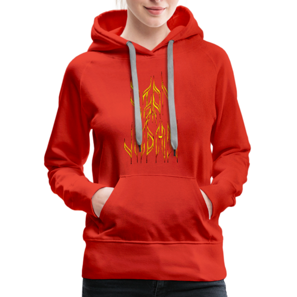 Lion Of Judah Tribal Gold Women’s Premium Hoodie - red