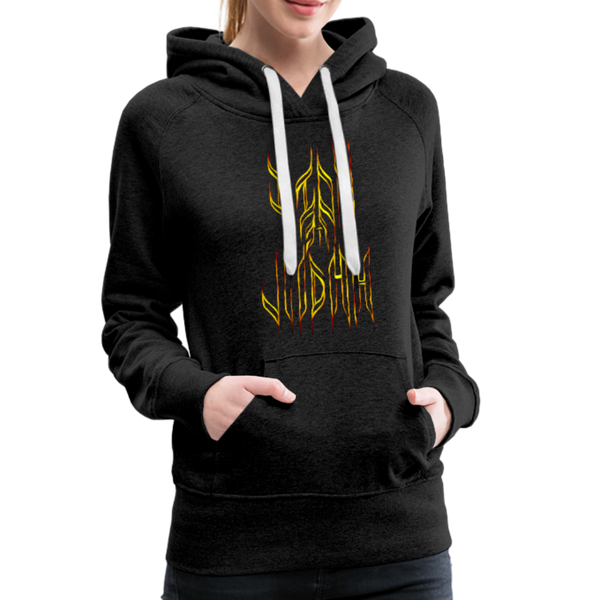 Lion Of Judah Tribal Gold Women’s Premium Hoodie - charcoal gray