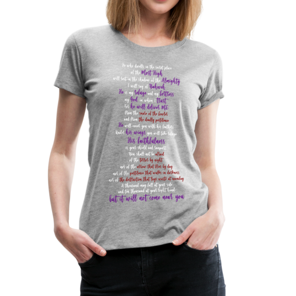 Psalm 91 FV Women’s Premium T-Shirt - heather gray