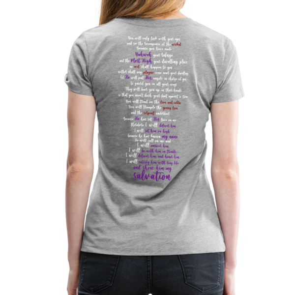 Psalm 91 FV Women’s Premium T-Shirt - heather gray