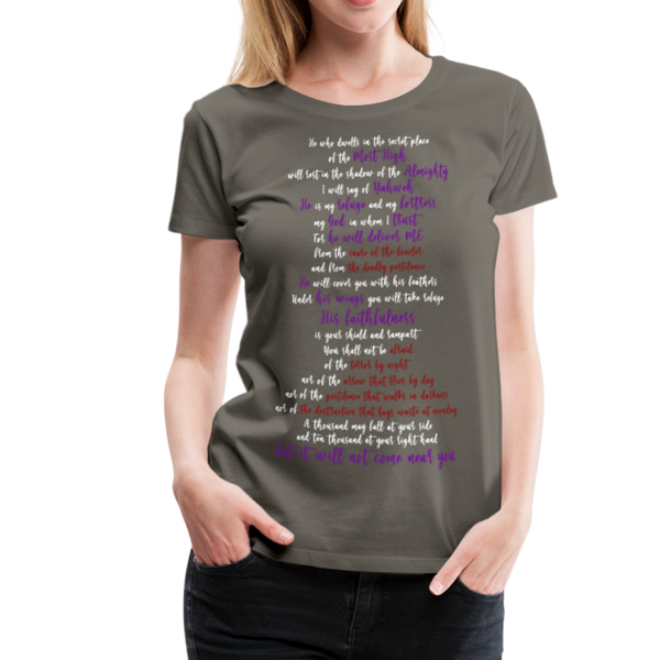 Psalm 91 FV Women’s Premium T-Shirt - asphalt gray