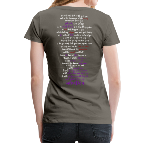 Psalm 91 FV Women’s Premium T-Shirt - asphalt gray
