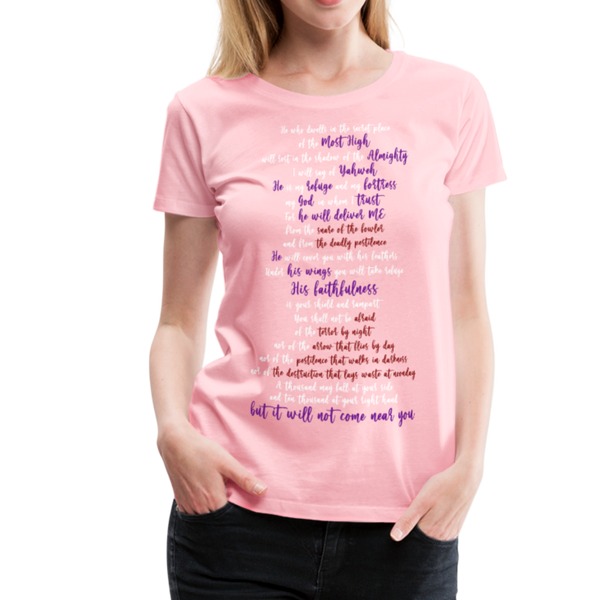 Psalm 91 FV Women’s Premium T-Shirt - pink