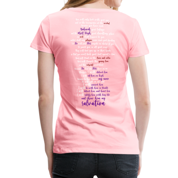 Psalm 91 FV Women’s Premium T-Shirt - pink