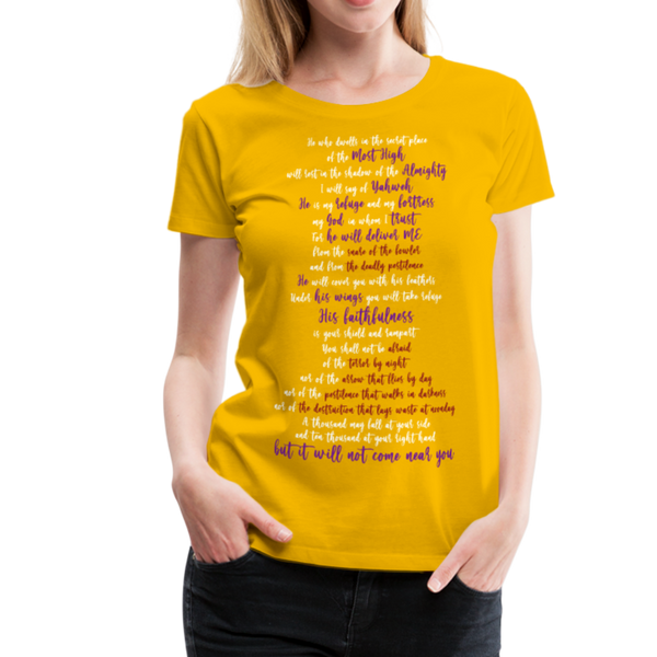 Psalm 91 FV Women’s Premium T-Shirt - sun yellow