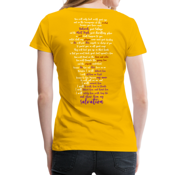 Psalm 91 FV Women’s Premium T-Shirt - sun yellow