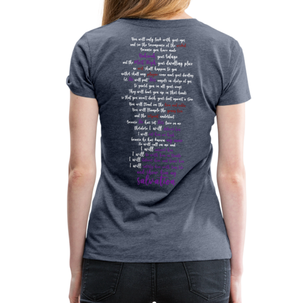 Psalm 91 FV Women’s Premium T-Shirt - heather blue