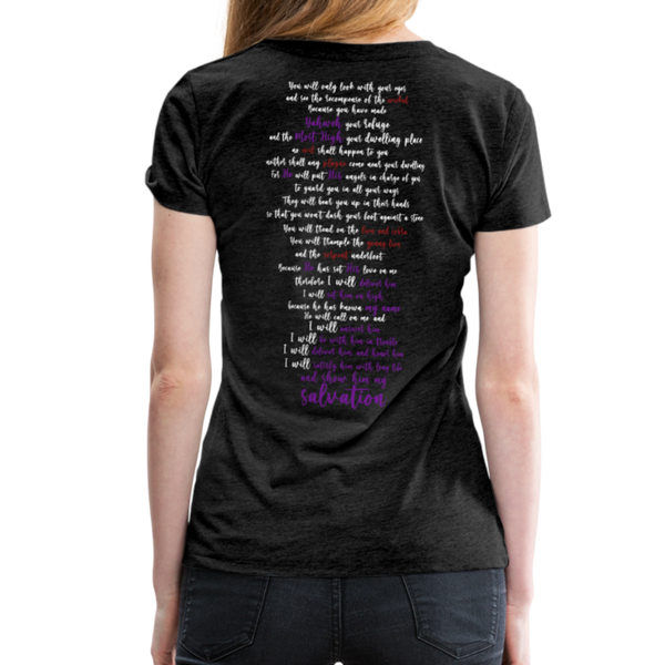 Psalm 91 FV Women’s Premium T-Shirt - charcoal gray