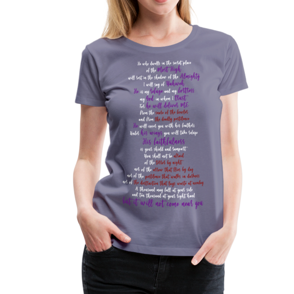 Psalm 91 FV Women’s Premium T-Shirt - washed violet