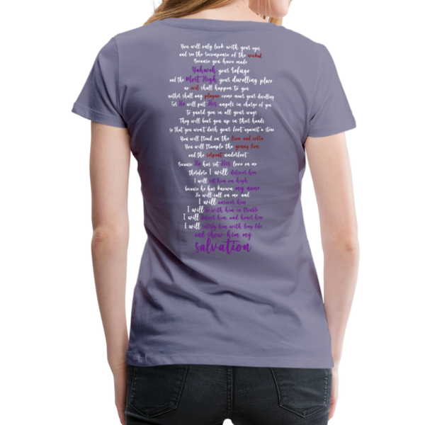 Psalm 91 FV Women’s Premium T-Shirt - washed violet
