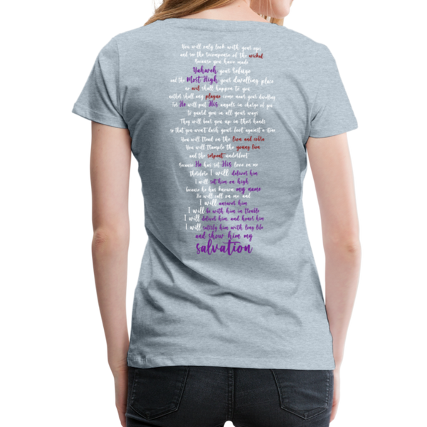 Psalm 91 FV Women’s Premium T-Shirt - heather ice blue