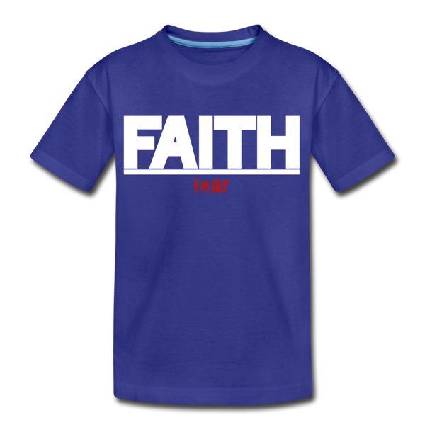 Faith Over fear Kids' Premium T-Shirt - royal blue