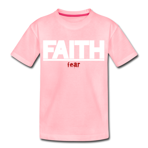 Faith Over fear Kids' Premium T-Shirt - pink