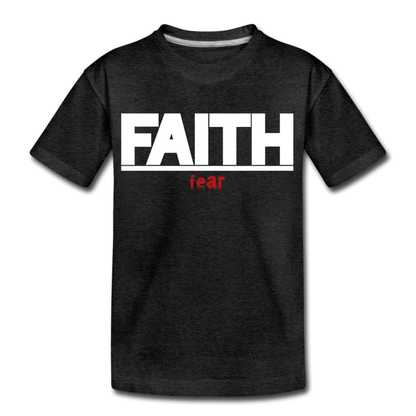 Faith Over fear Kids' Premium T-Shirt - charcoal gray