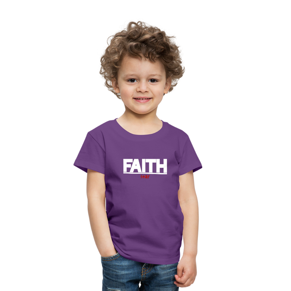 Faith Over fear Toddler Premium T-Shirt - purple