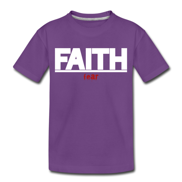 FAITH Over fear Girl's Toddler Premium T-Shirt - purple